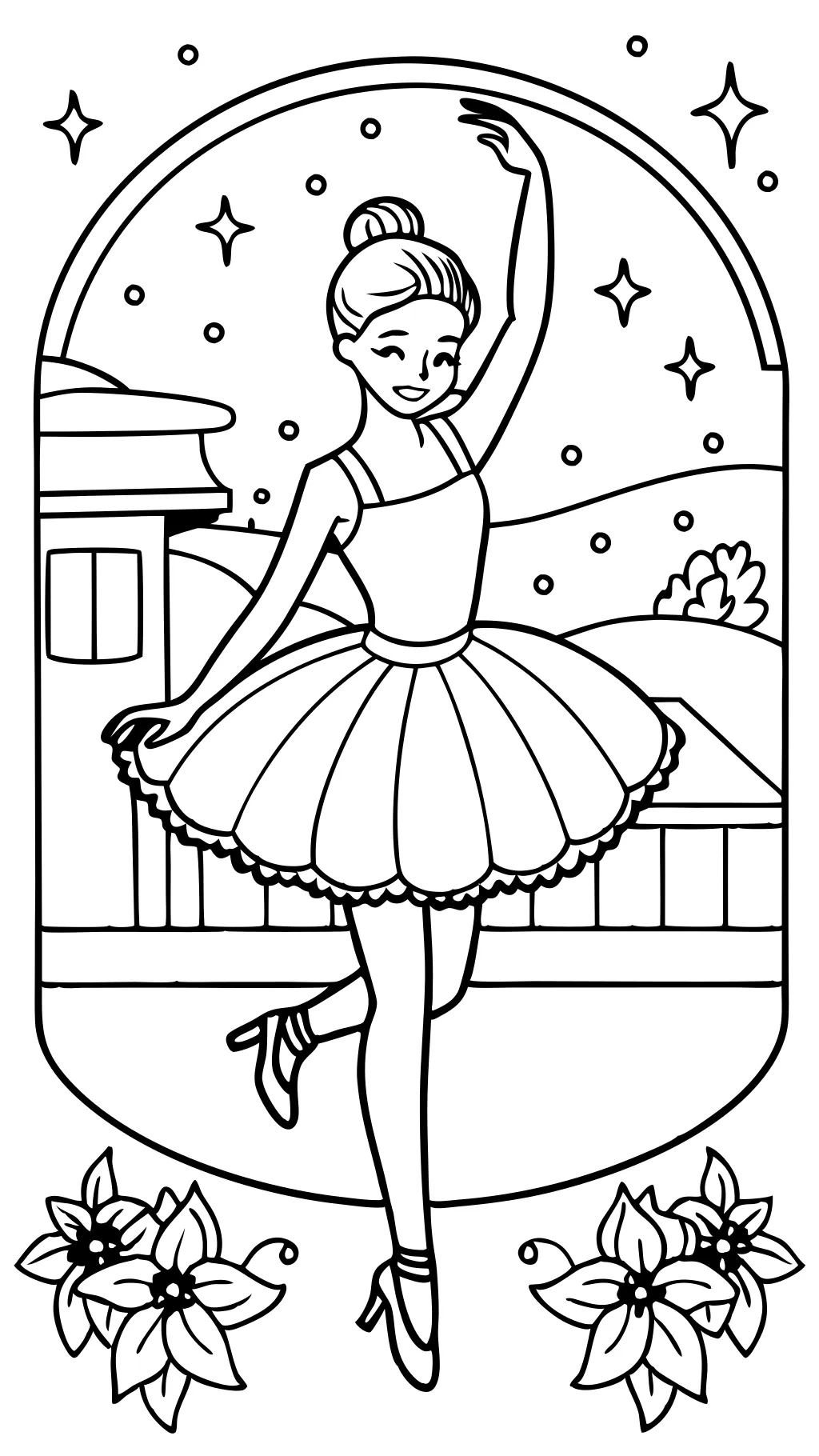 paginas de libros para colorear de bailarina